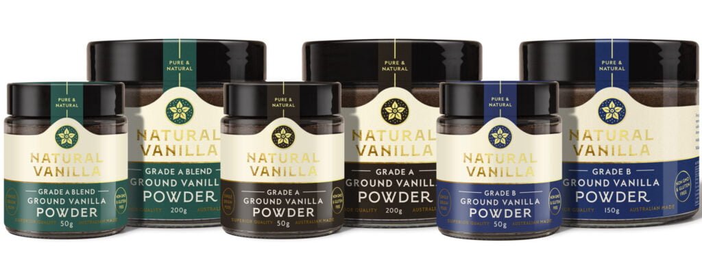 Natural Vanilla - Ground Vanilla Powder Range